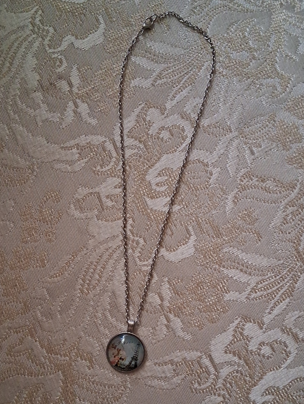 Vintage Paris Pendant Necklace in Silver - Picture 3 of 4